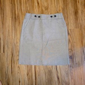 Banana Republic Light Gray Pencil Skirt Size 6
